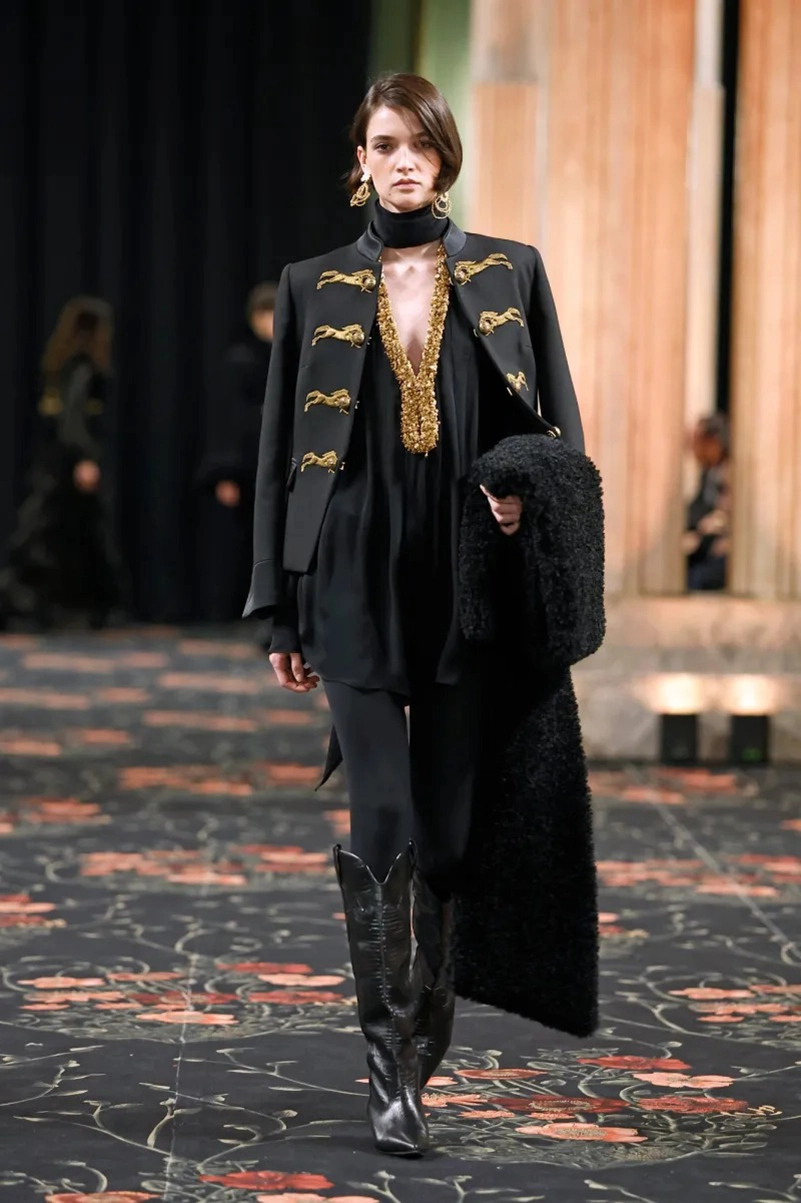 Johanna Ortiz Fall 2026 Collection, Embroidered Dresses, Gaucho Trousers, and Shearling Layers