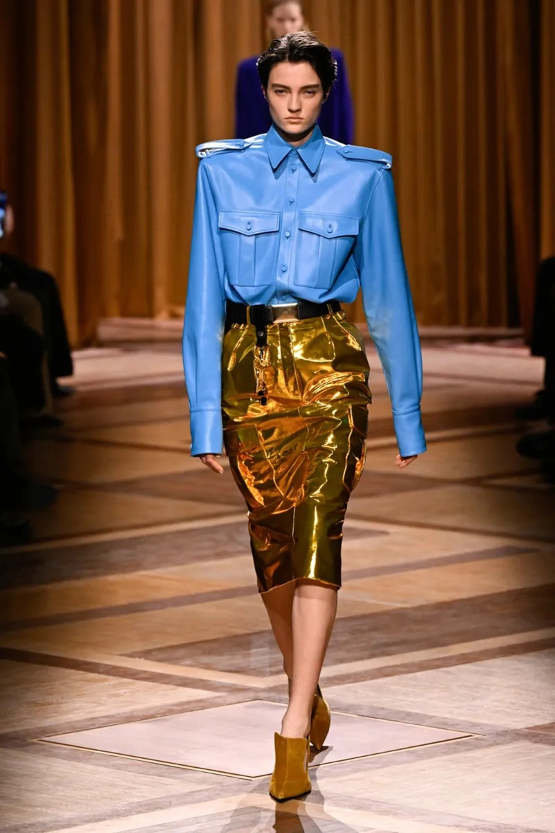 Mugler Fall 2026 Shapes Power Dressing Through Leather, Lamé, And Sharp Tailoring