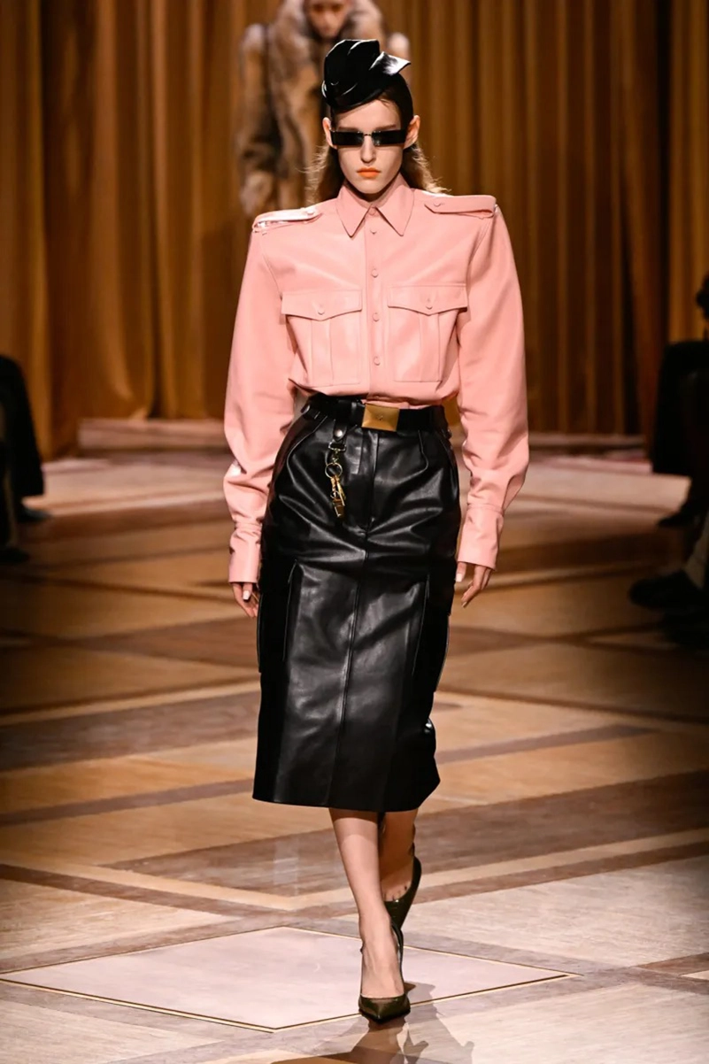 Mugler Fall 2026 Shapes Power Dressing Through Leather, Lamé, And Sharp Tailoring