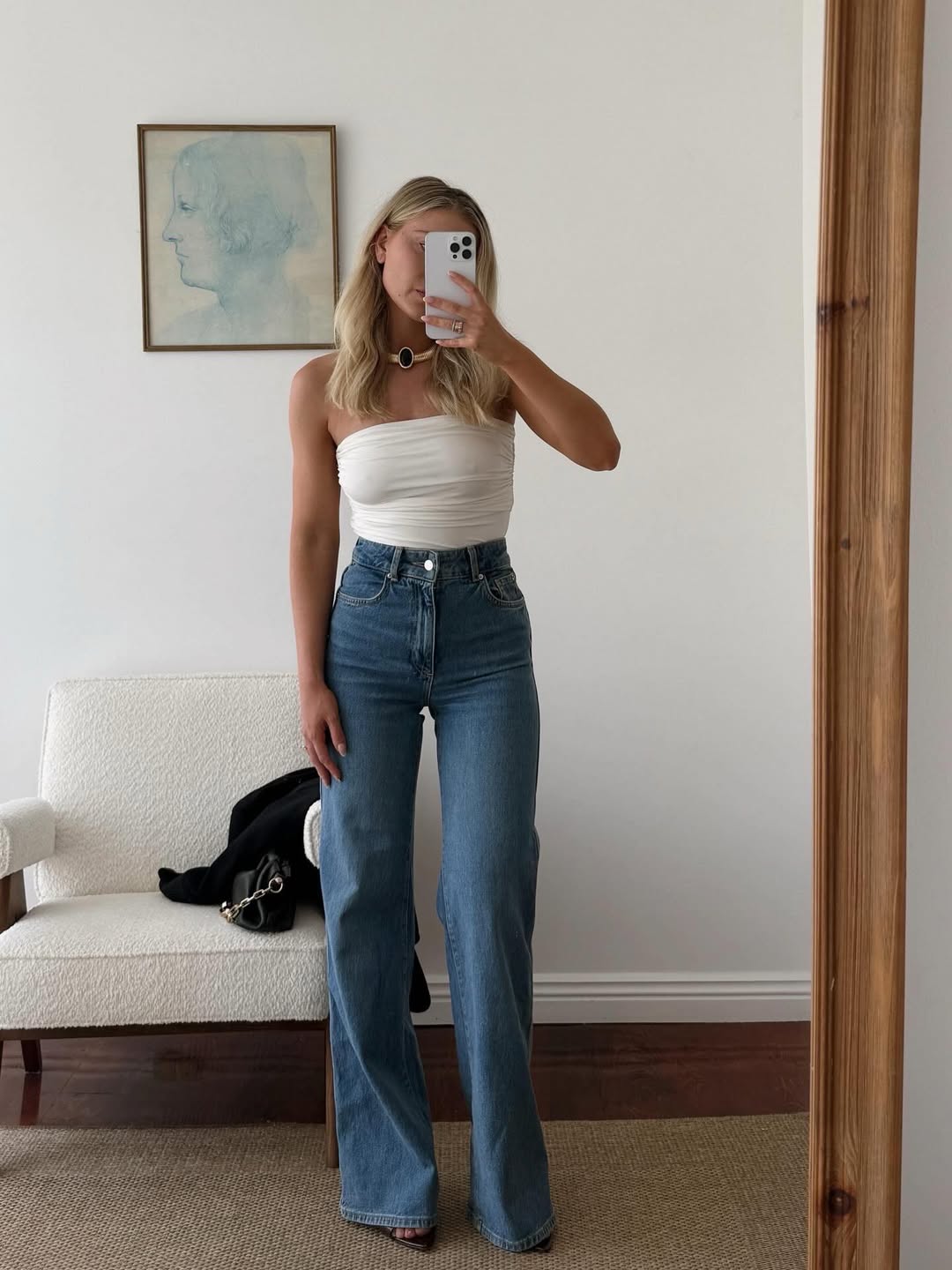Flared Denim Outfit For Summer