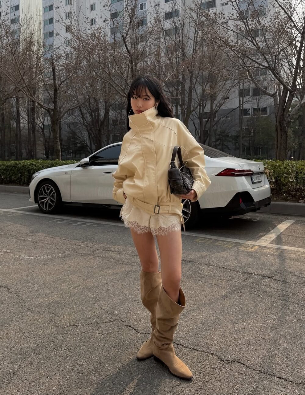 How To Make Lace-Trim Shorts Feel Edgy