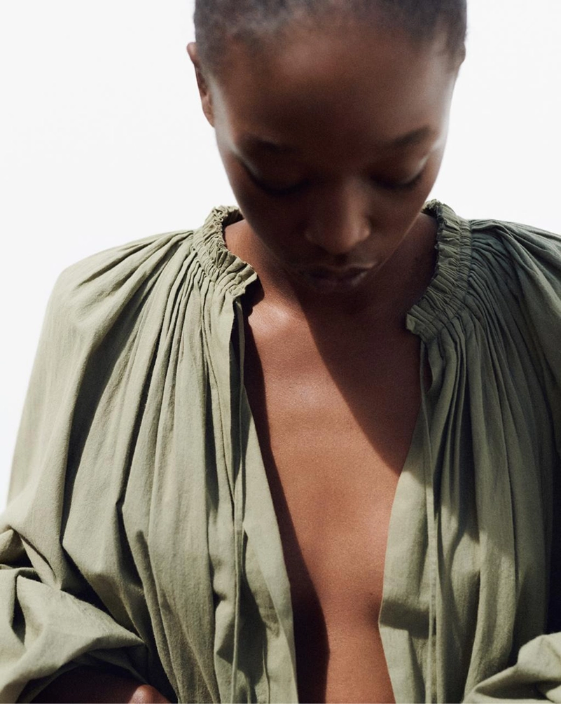 Balmain Spring Summer 2026 Campaign Centers Sand Tones And Satin Draping
