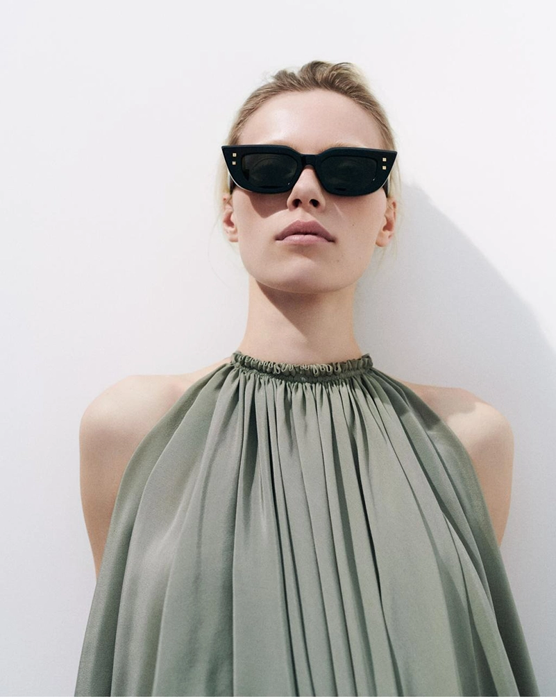 Balmain Spring Summer 2026 Campaign Centers Sand Tones And Satin Draping