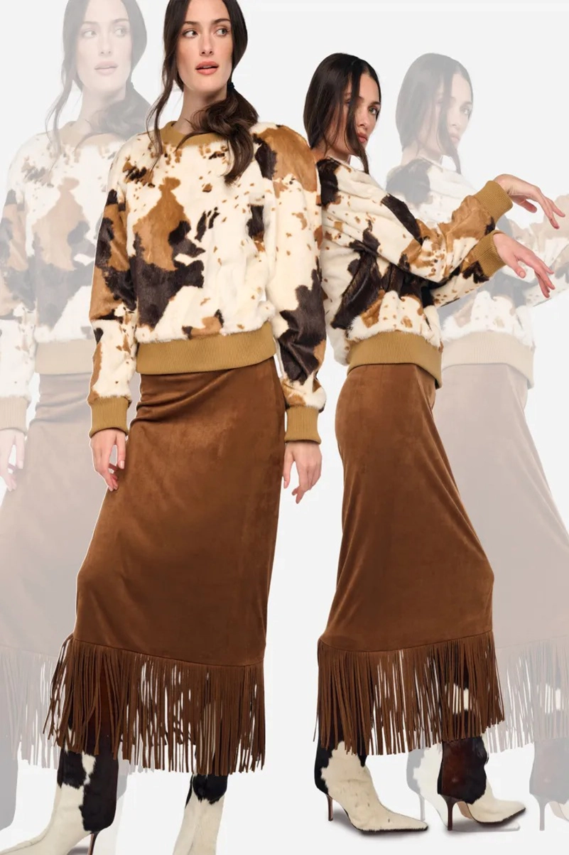 Norma Kamali Resort 2027 Collection Builds Texture Around Brown And Olive