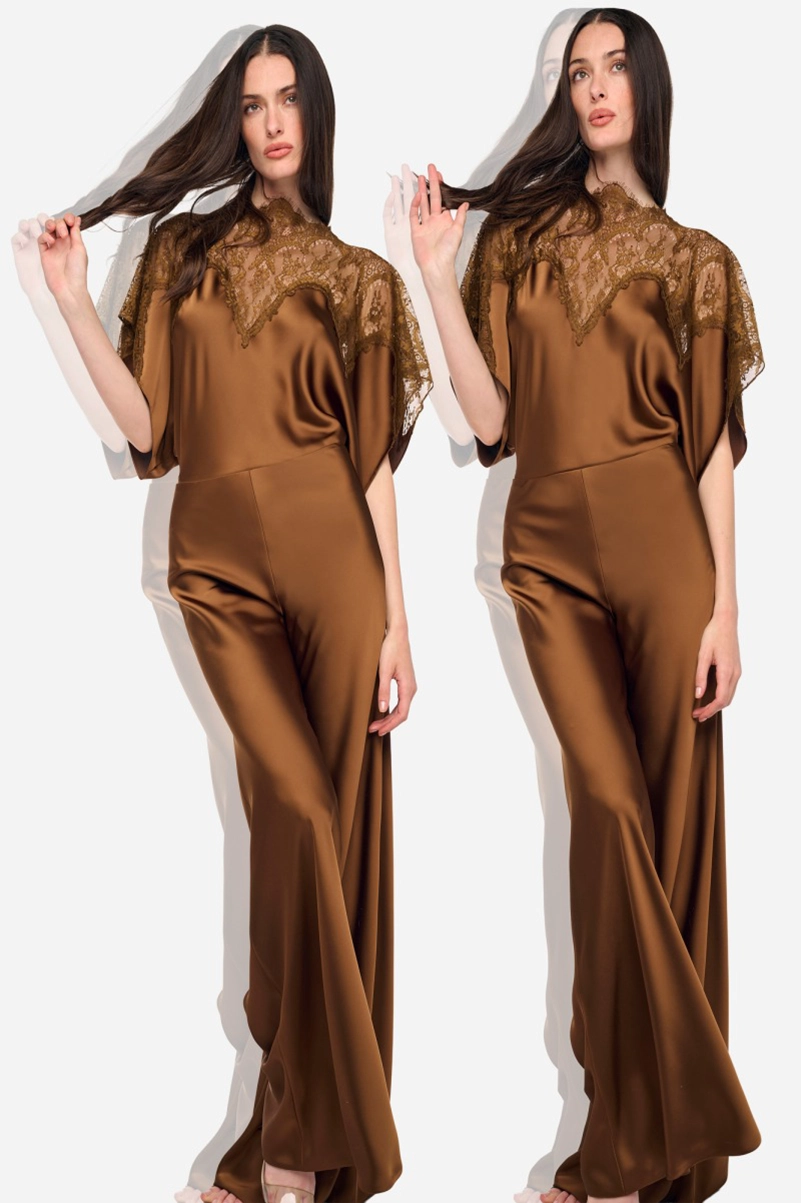 Norma Kamali Resort 2027 Collection Builds Texture Around Brown And Olive