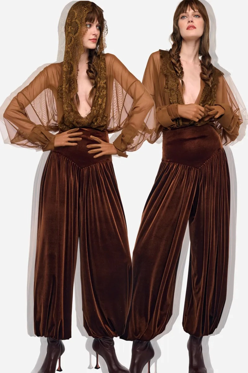 Norma Kamali Resort 2027 Collection Builds Texture Around Brown And Olive