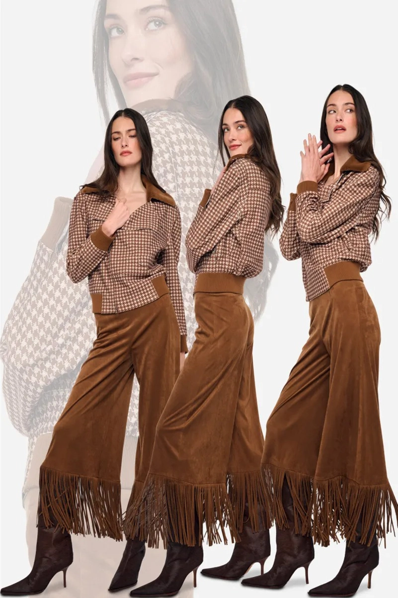 Norma Kamali Resort 2027 Collection Builds Texture Around Brown And Olive