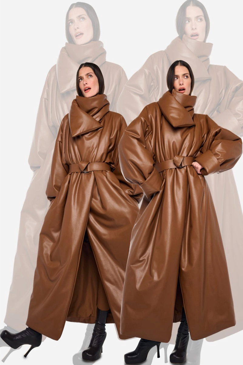 Norma Kamali Resort 2027 Collection Builds Texture Around Brown And Olive