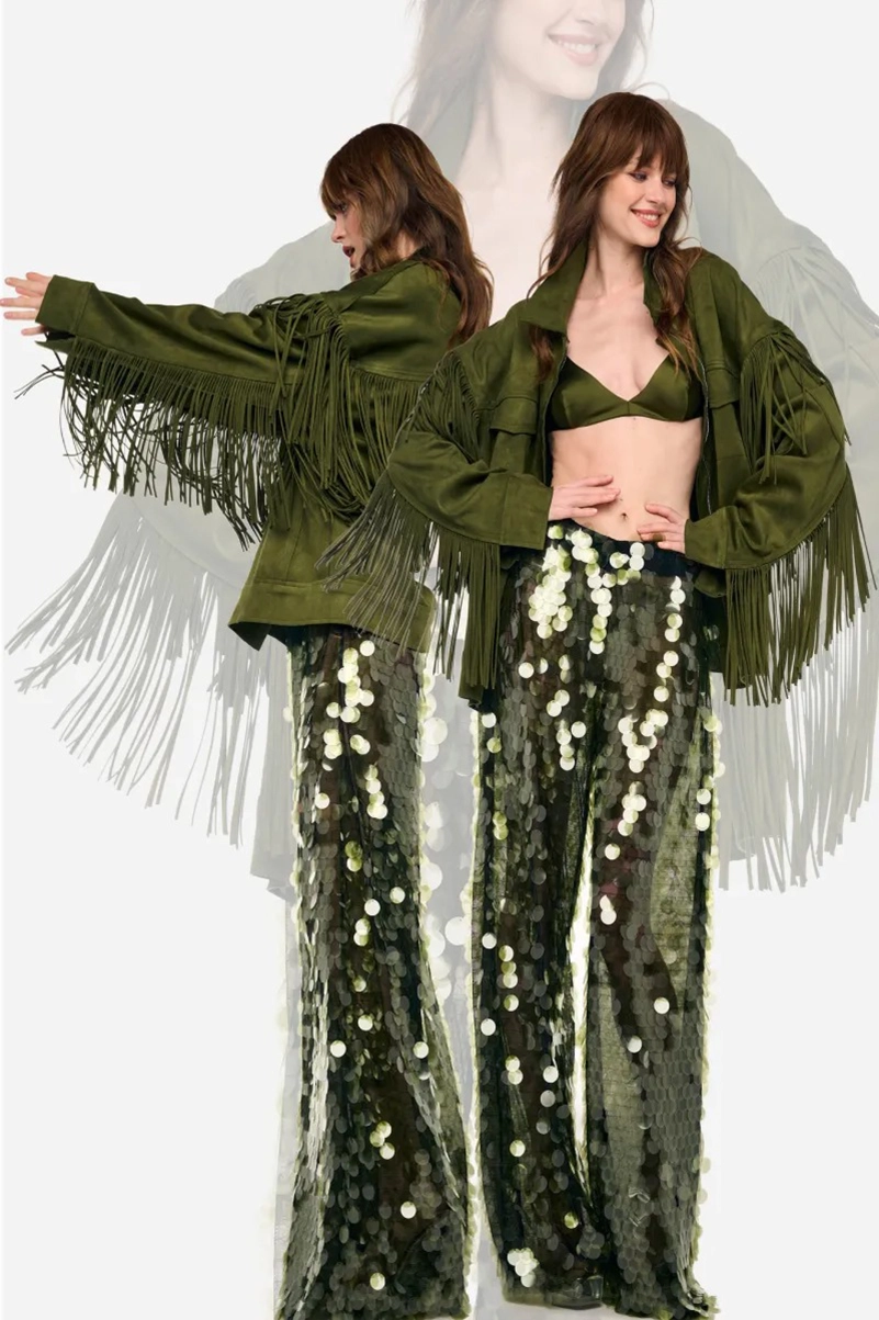 Norma Kamali Resort 2027 Collection Builds Texture Around Brown And Olive