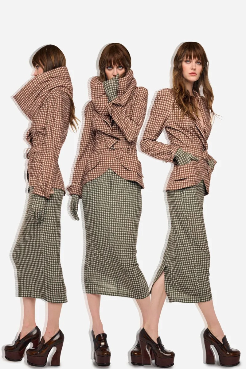 Norma Kamali Resort 2027 Collection Builds Texture Around Brown And Olive