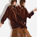 Norma Kamali Resort 2027 Collection Builds Texture Around Brown And Olive