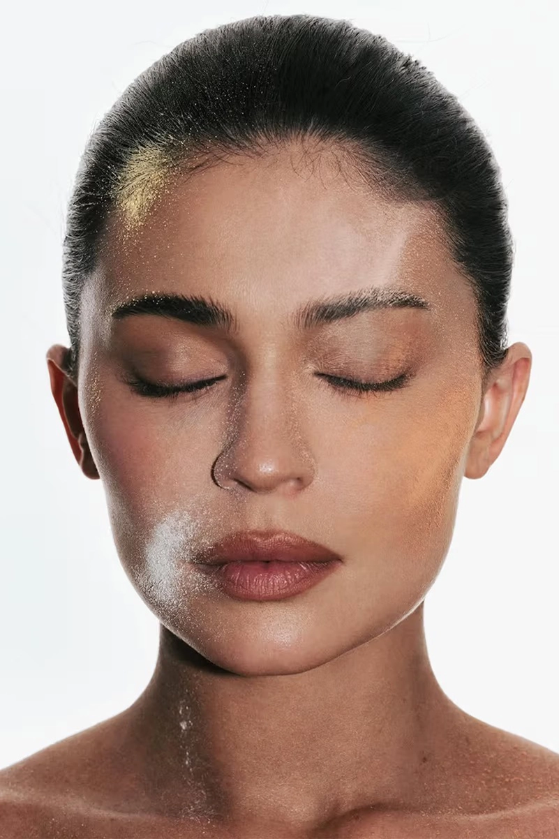 Kylie Cosmetics Natural Blur Brightening Powder Launches With Kylie Jenner In A Powder Dress