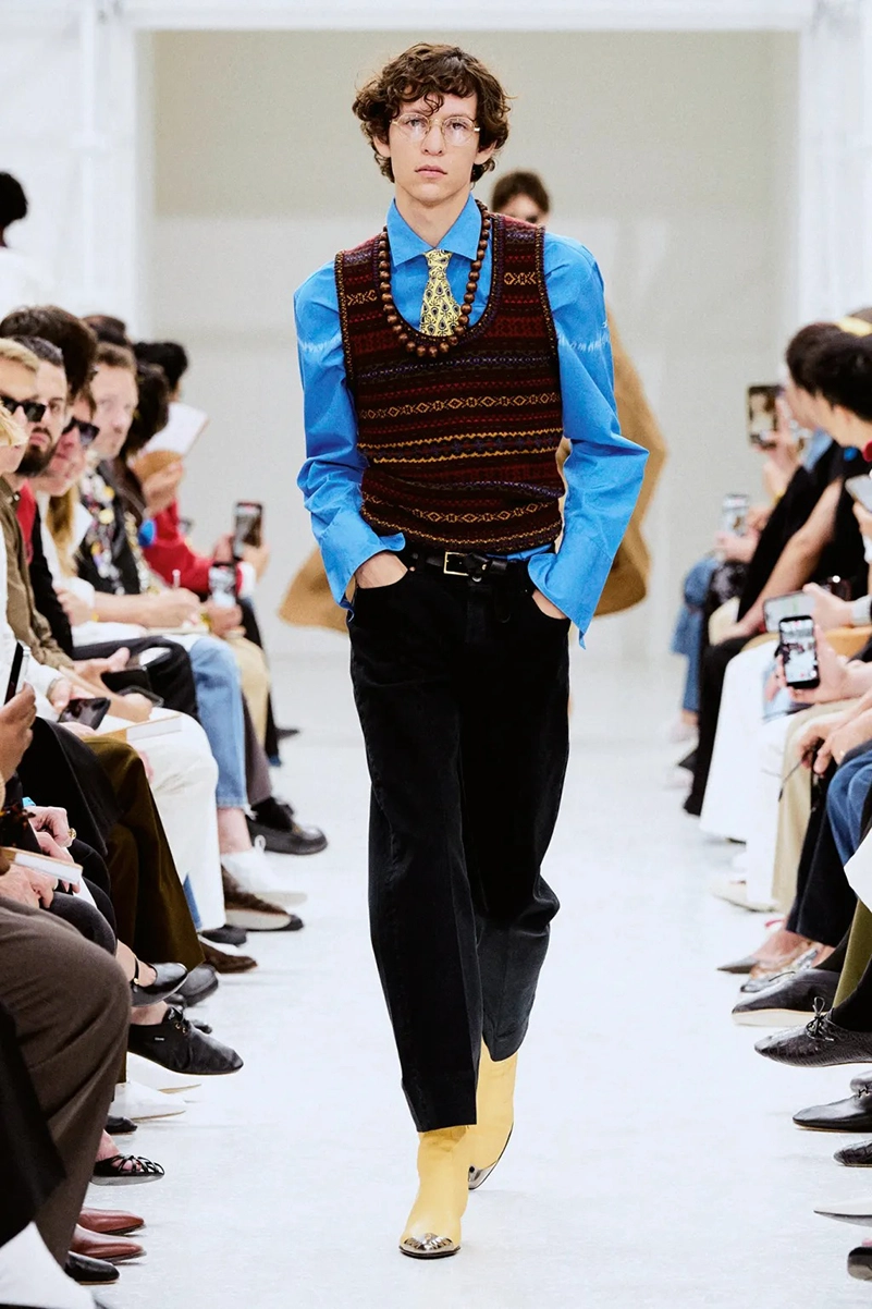Celine Men’s Spring 2027 Collection Reworks Preppy, Bohemian, And Rocker Codes