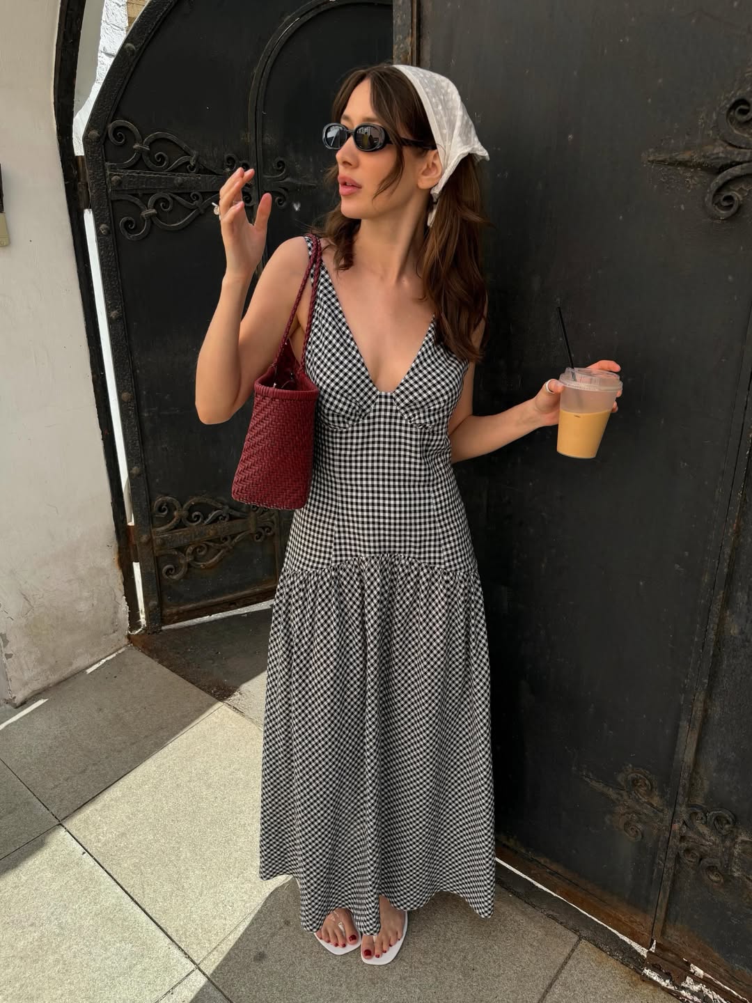 Gingham Print Dress For Summer