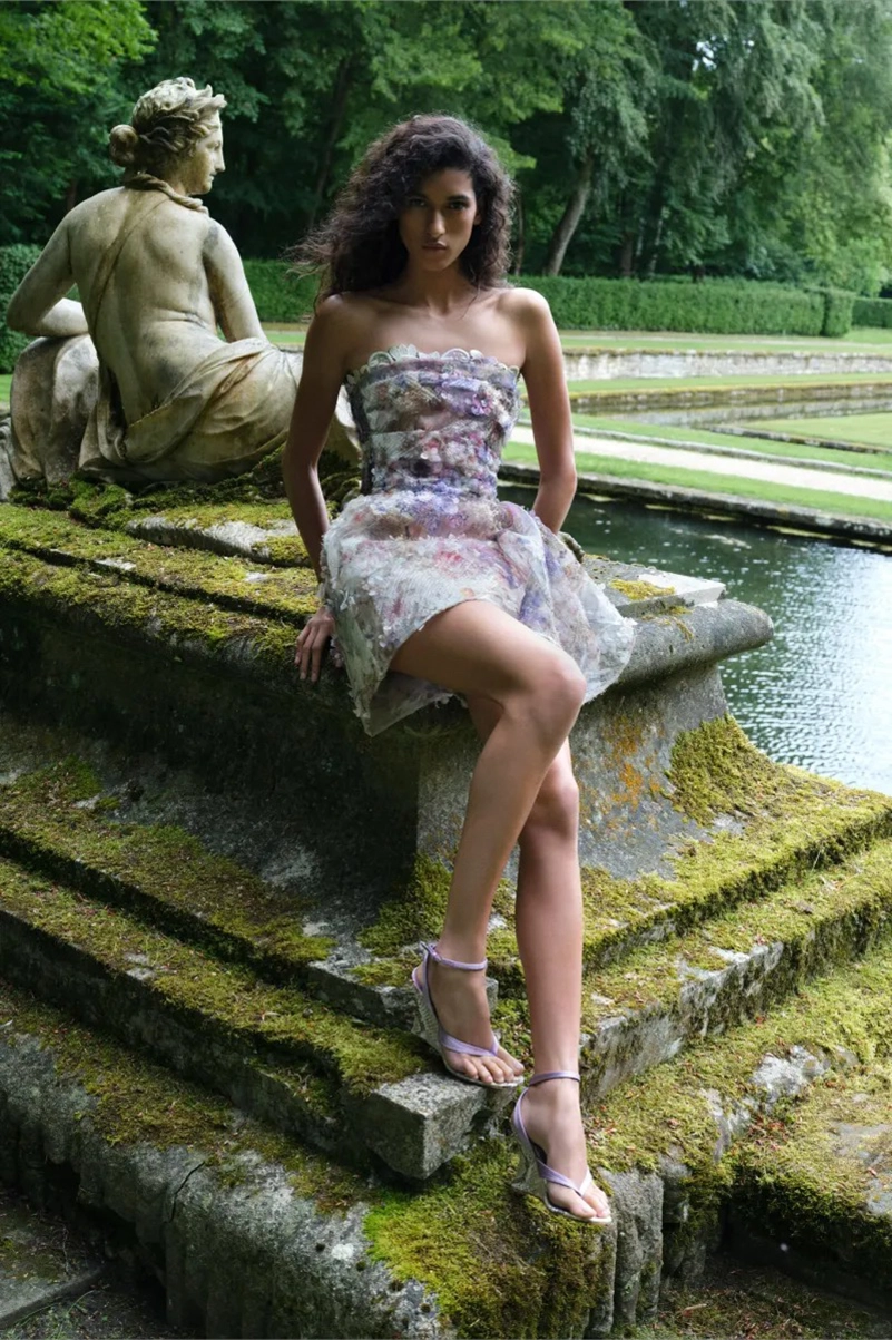 Elie Saab Resort 2027 Turns Green Into Polished Glamour
