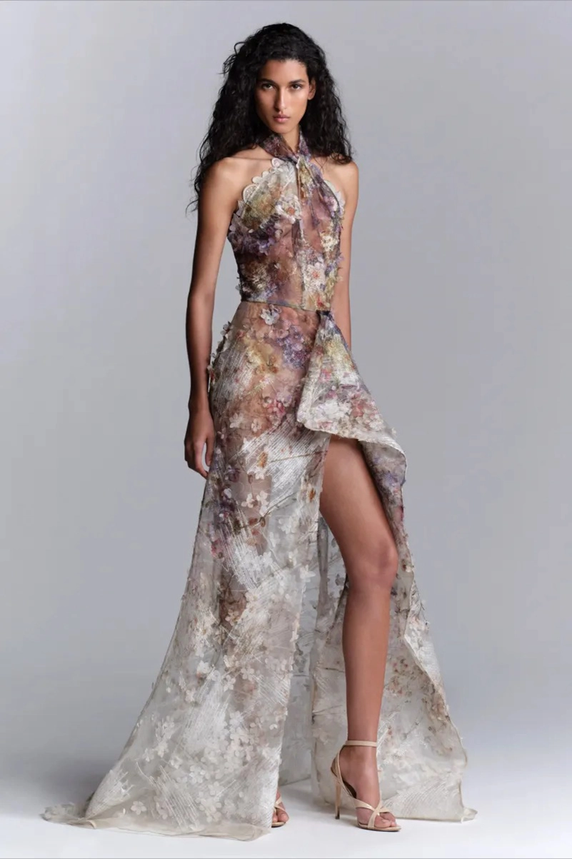 Elie Saab Resort 2027 Turns Green Into Polished Glamour