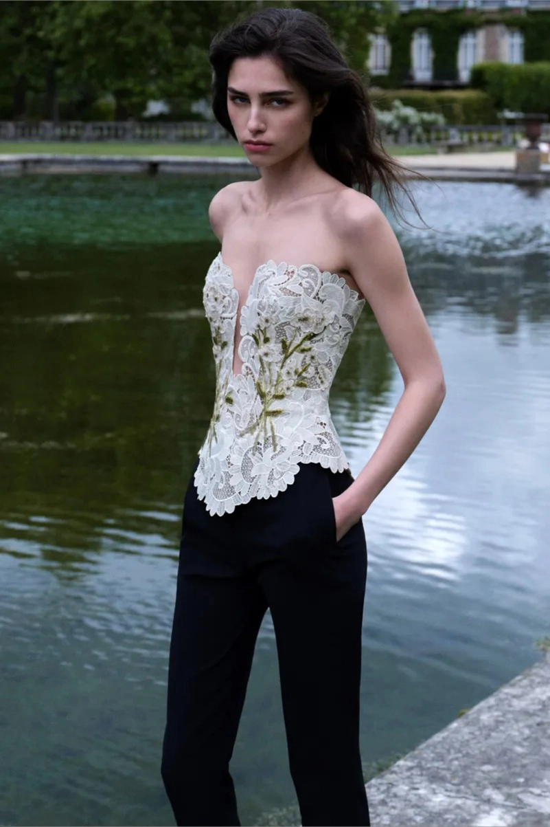 Elie Saab Resort 2027 Turns Green Into Polished Glamour