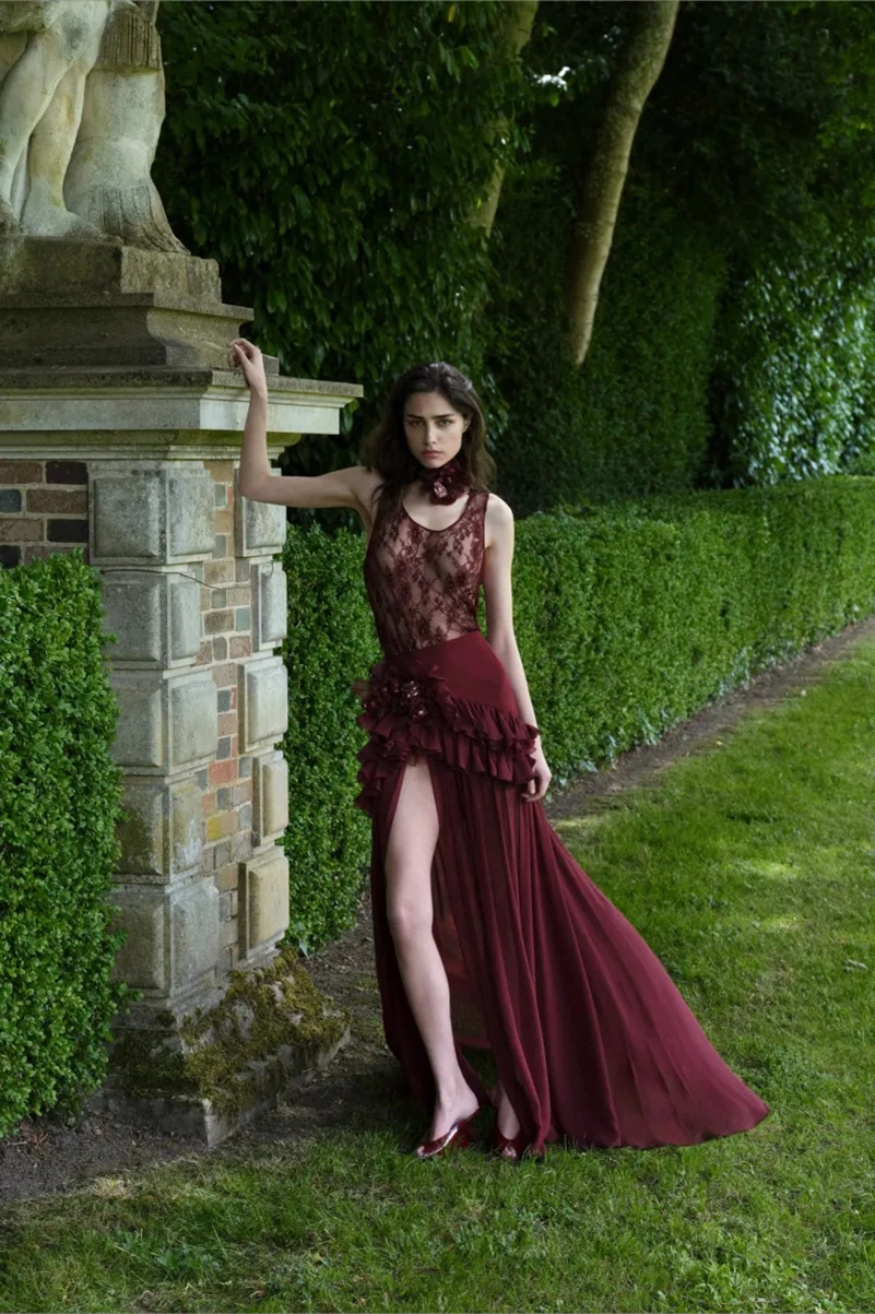 Elie Saab Resort 2027 Turns Green Into Polished Glamour