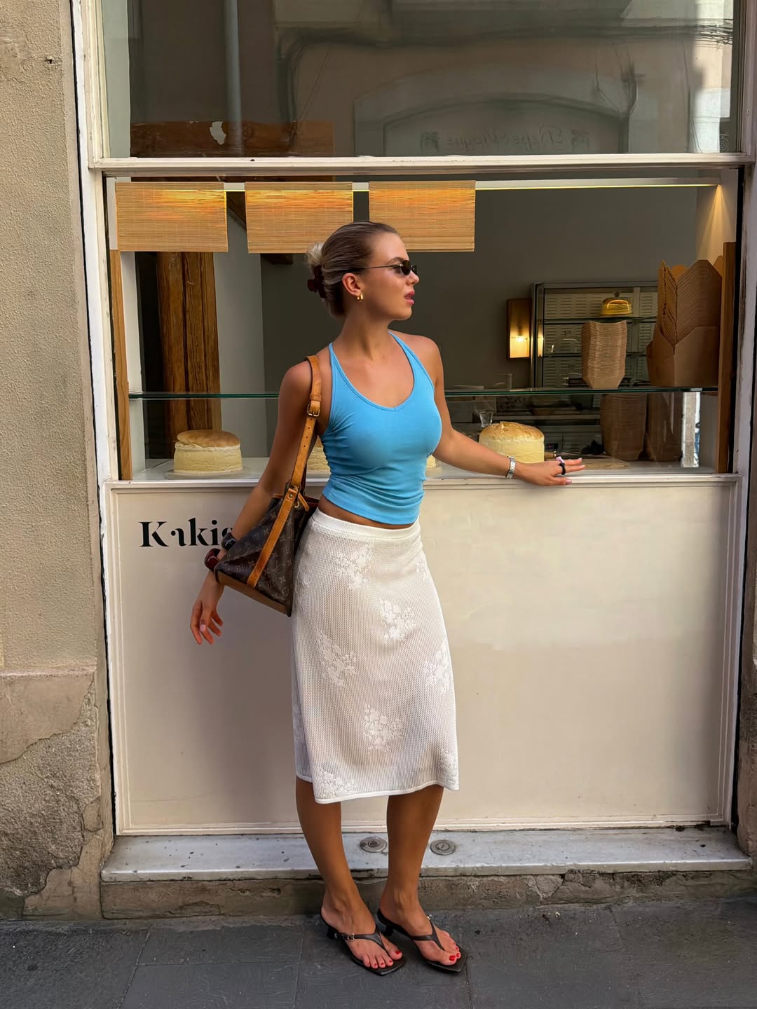 Fashion Blogger Wearing A Crochet Skirt For Summer