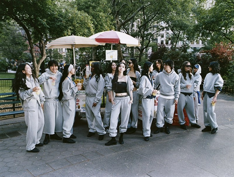 Karina Joins Nike’s Studio Fleece Campaign In The Ultimate Gray Sweats