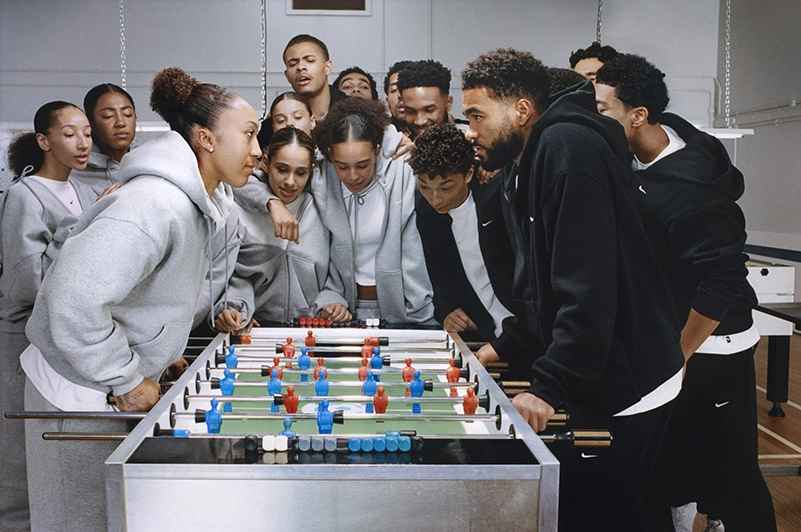 Karina Joins Nike’s Studio Fleece Campaign In The Ultimate Gray Sweats