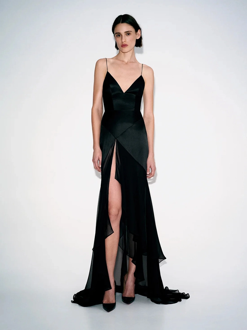 Alex Perry Pre Fall 2026 Moves From Leather To Liquid Satin