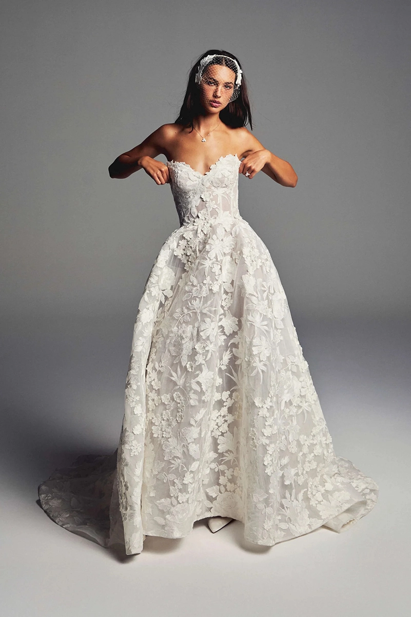 Monique Lhuillier Spring 2027 Bridal Loosens Up The Traditional Gown