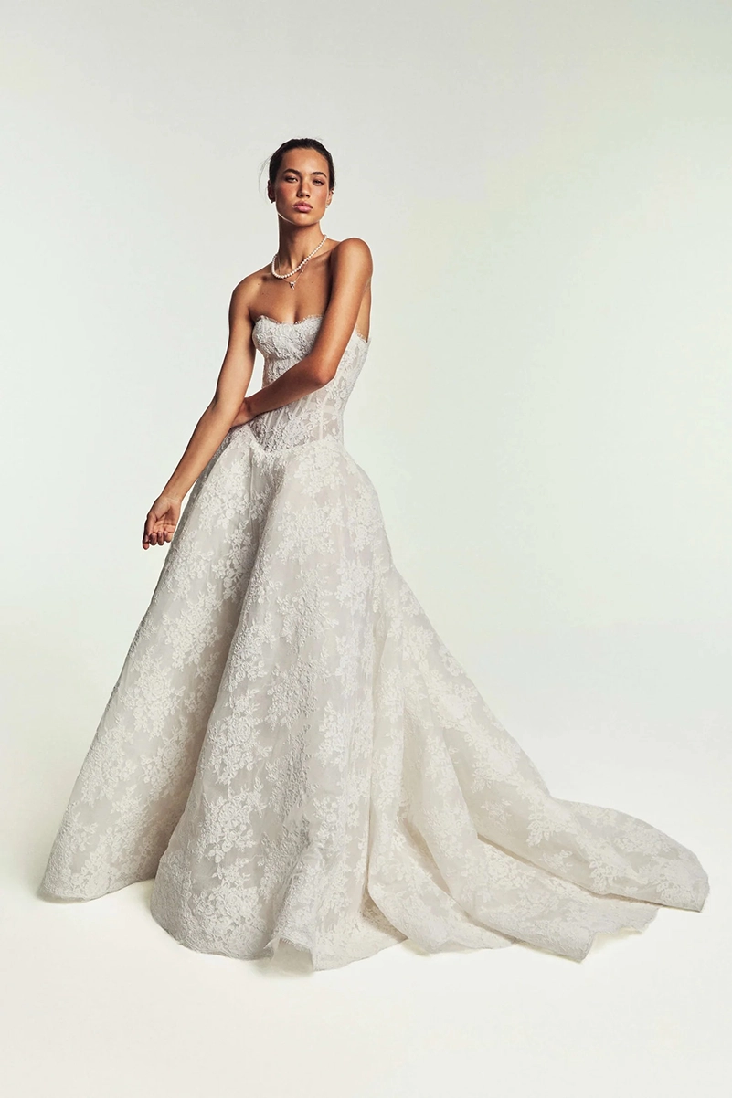 Monique Lhuillier Spring 2027 Bridal Loosens Up The Traditional Gown