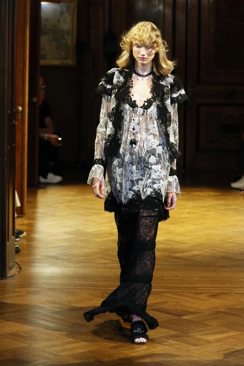 Anna Sui Spring 2027 Wonderment Mixes Lingerie, Denim And Lace