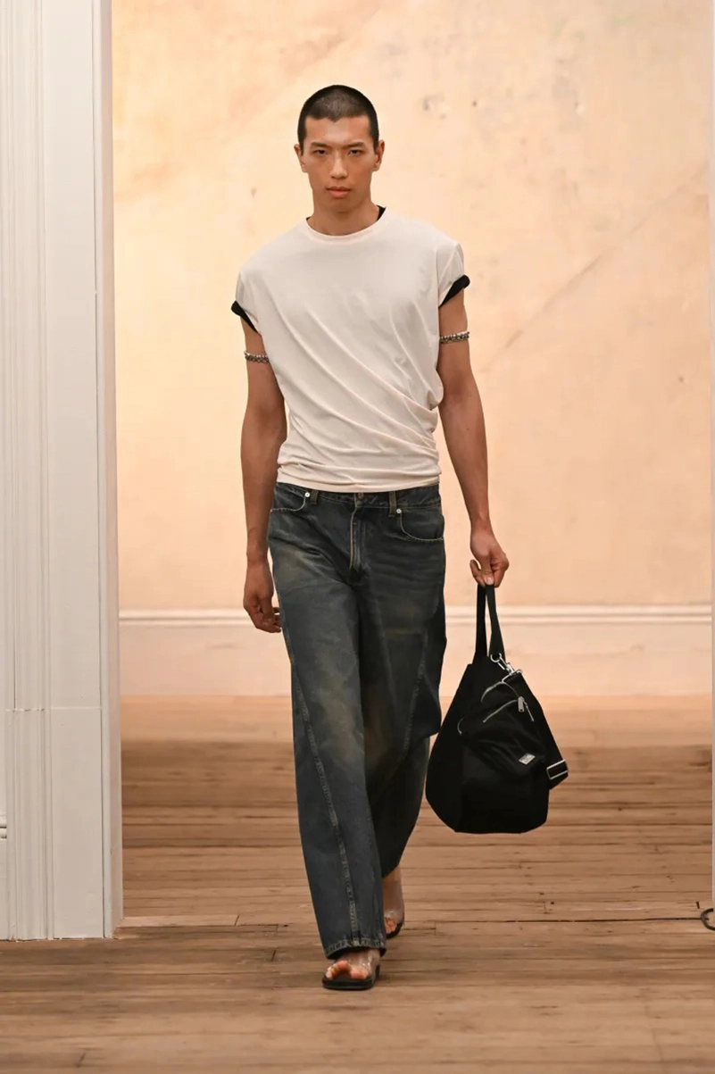 Eckhaus Latta Spring 2027 Keeps Downtown Style Loose, Metallic And Unpredictable