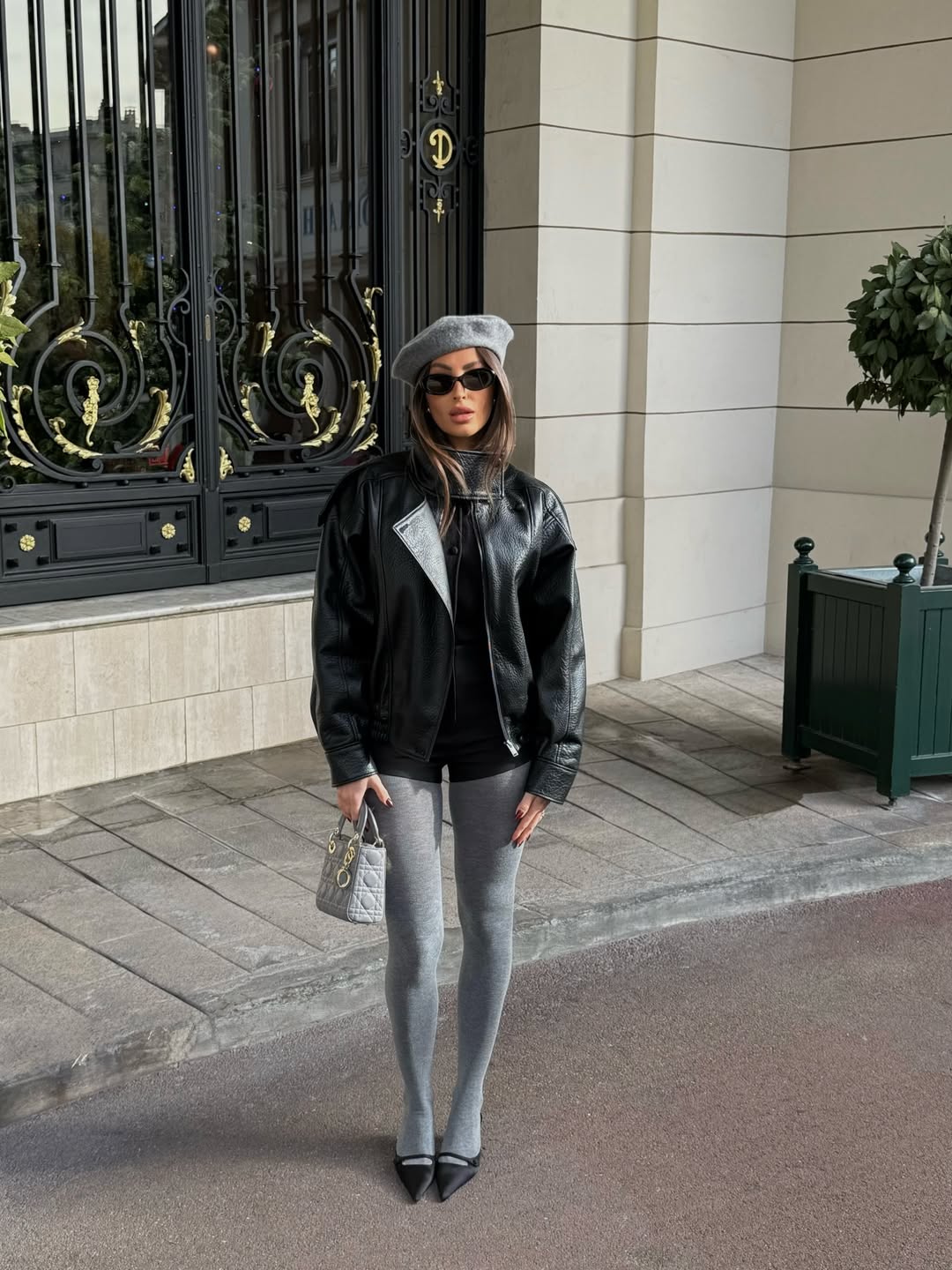 Fall Outfit With Gray Tights