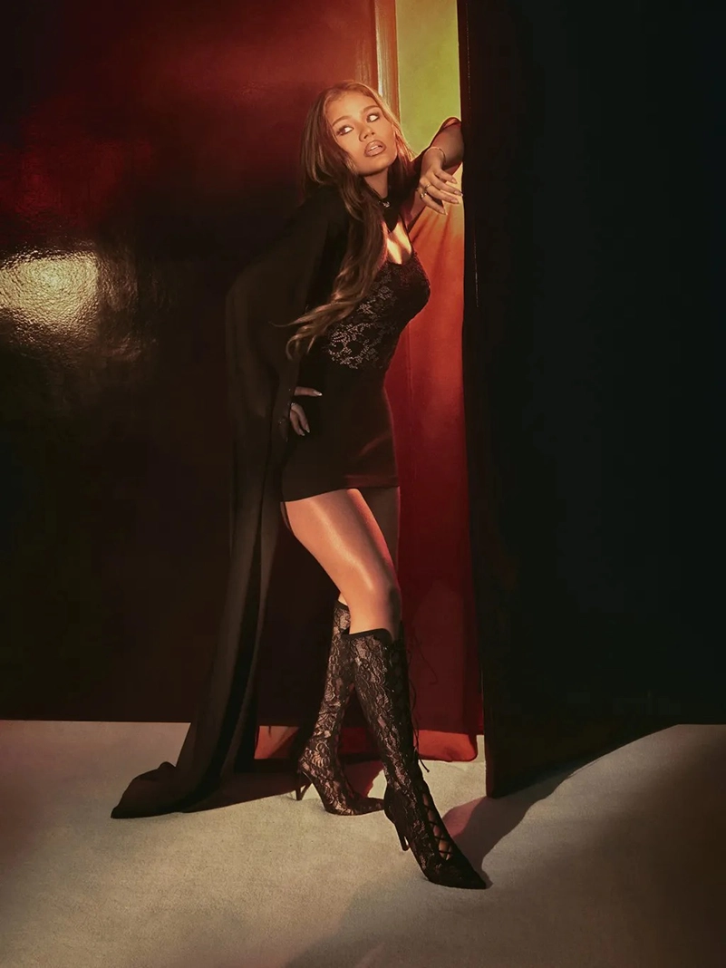 Azzy Milan Goes Full Halloween Glam For Steve Madden
