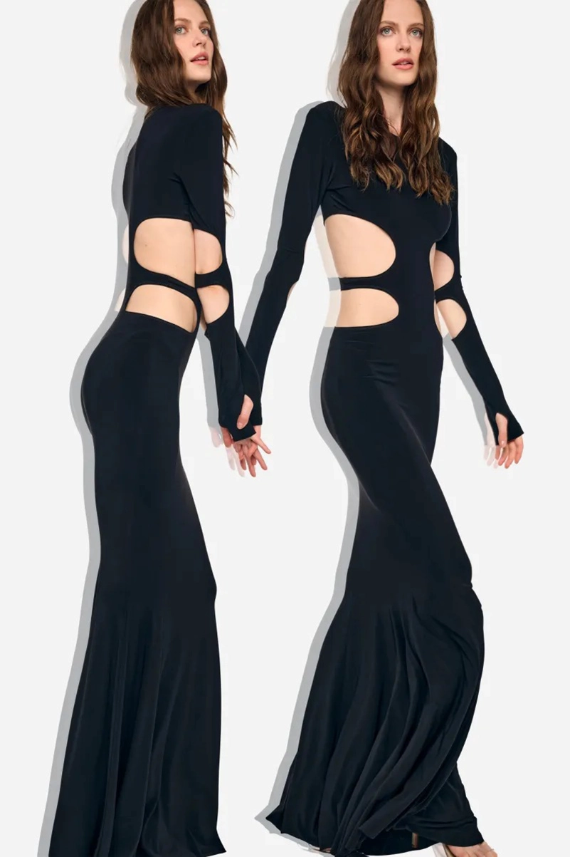 Norma Kamali Spring 2027 Mixes Tracksuits, Denim And Cutout Dressing