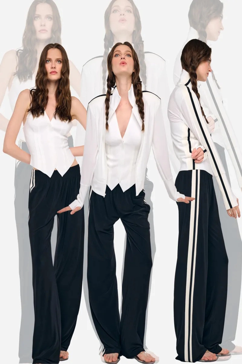 Norma Kamali Spring 2027 Mixes Tracksuits, Denim And Cutout Dressing