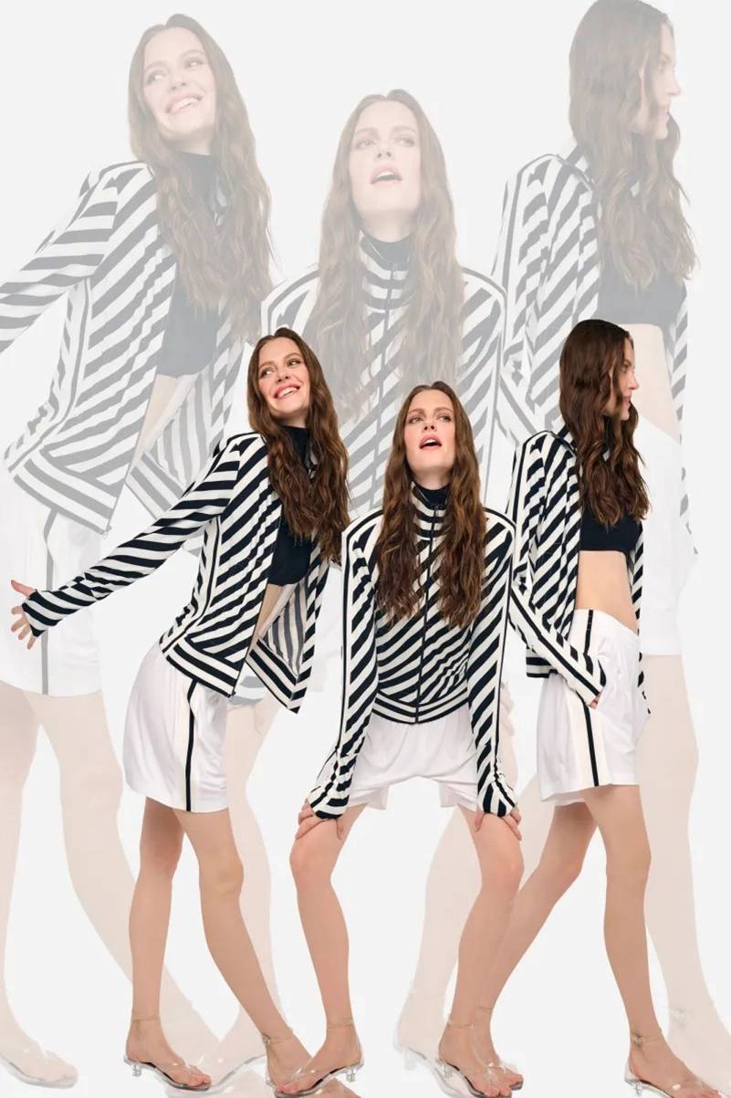 Norma Kamali Spring 2027 Mixes Tracksuits, Denim And Cutout Dressing