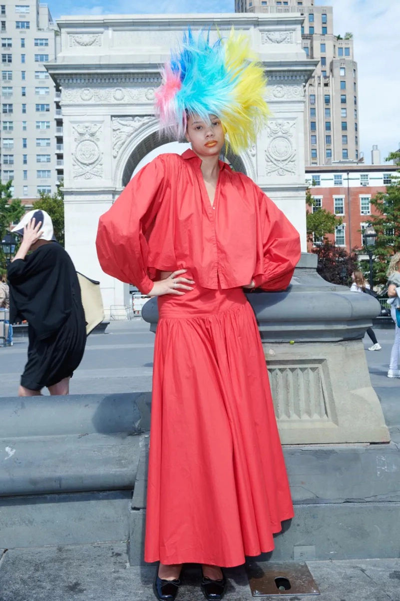 Batsheva Spring 2027 Pairs Babydoll Dressing With Troll-Doll Hair