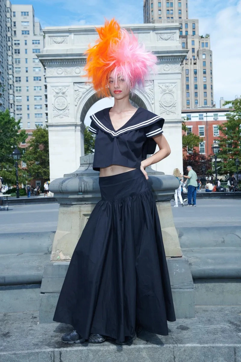 Batsheva Spring 2027 Pairs Babydoll Dressing With Troll-Doll Hair
