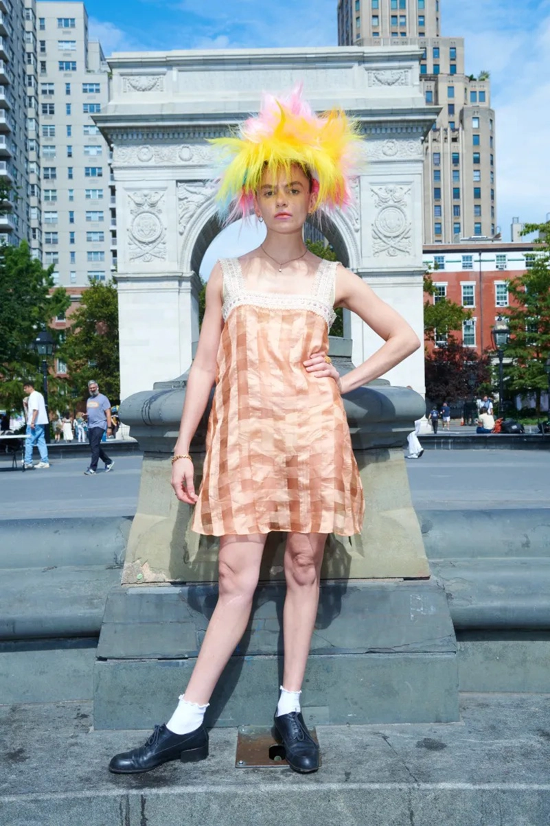 Batsheva Spring 2027 Pairs Babydoll Dressing With Troll-Doll Hair