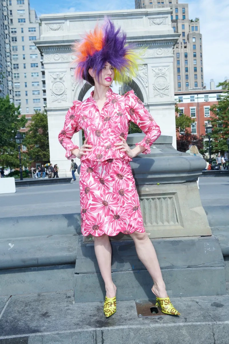 Batsheva Spring 2027 Pairs Babydoll Dressing With Troll-Doll Hair