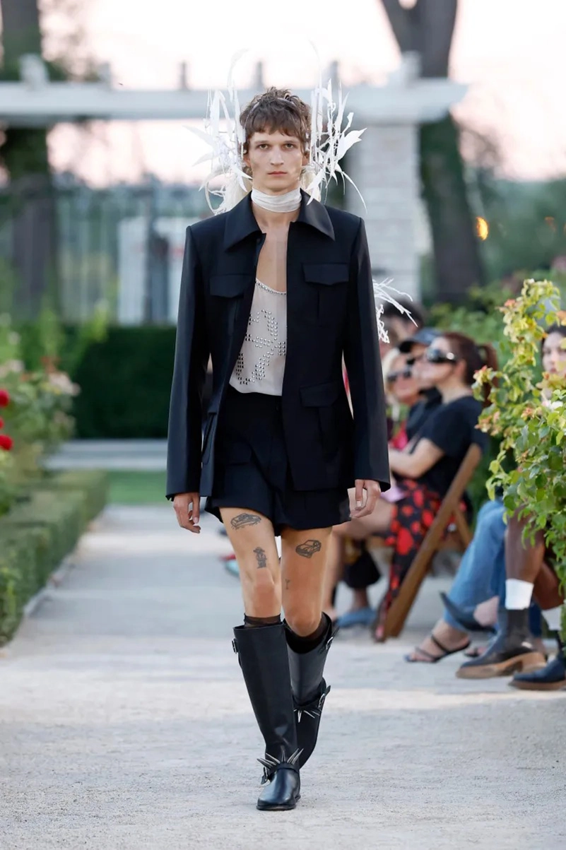 Palomo Spring 2027 Goes Big On Feathers And Barely There Utility Sets