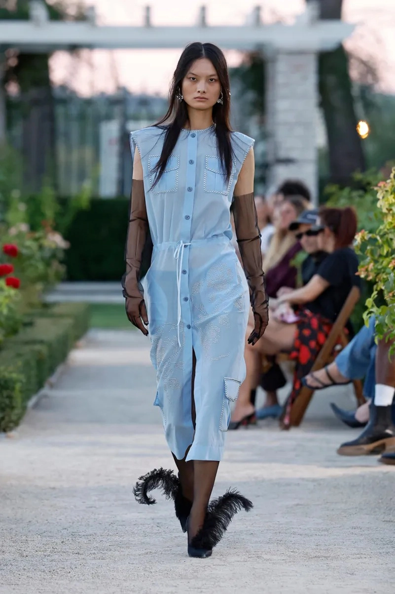 Palomo Spring 2027 Goes Big On Feathers And Barely There Utility Sets