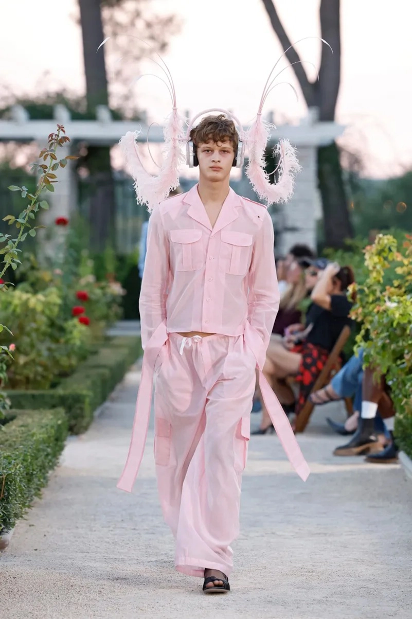 Palomo Spring 2027 Goes Big On Feathers And Barely There Utility Sets