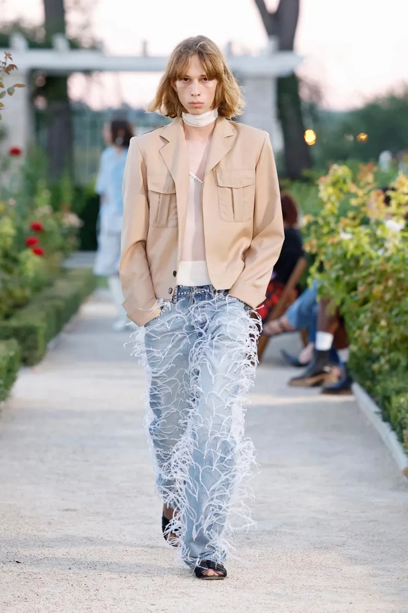 Palomo Spring 2027 Goes Big On Feathers And Barely There Utility Sets