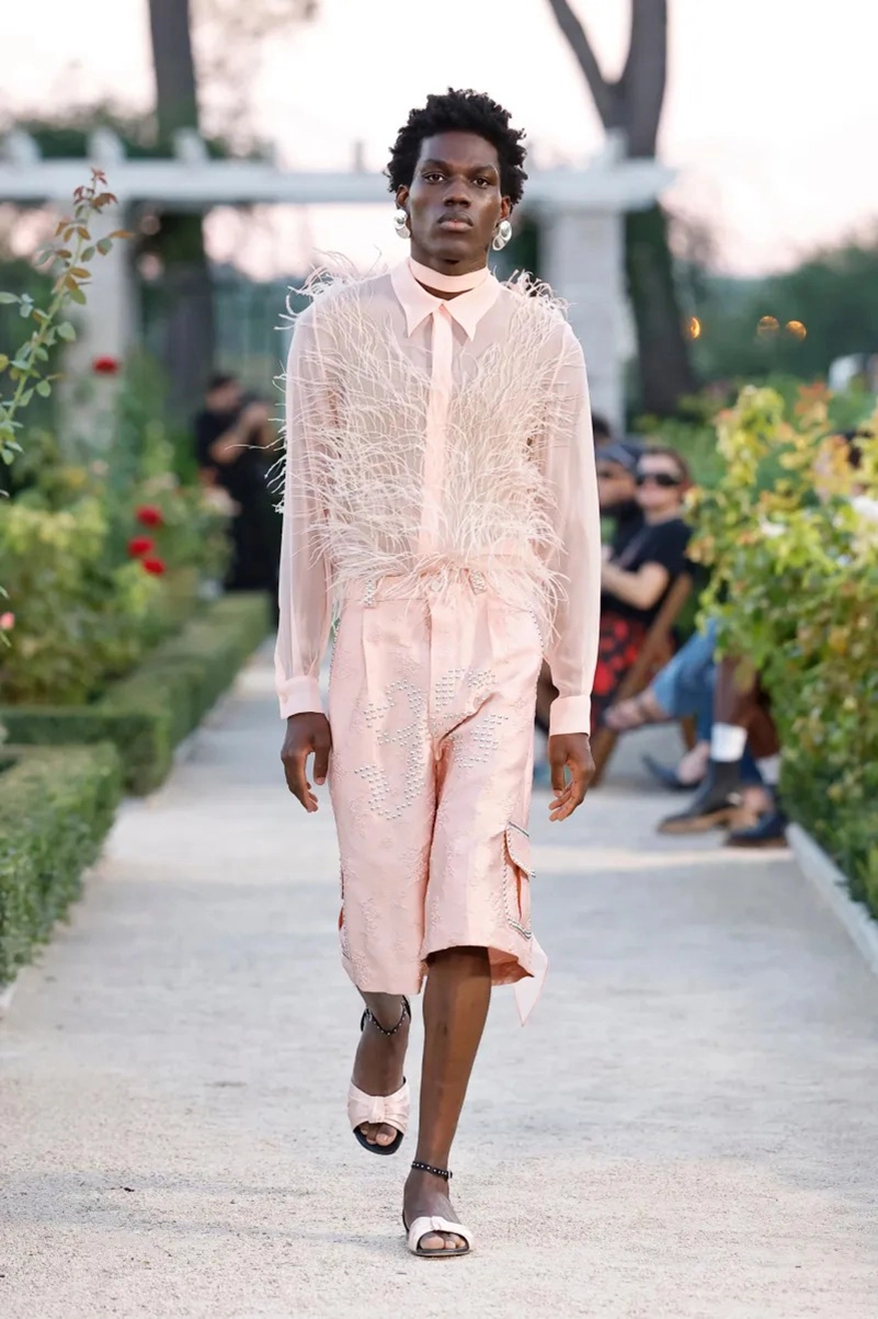 Palomo Spring 2027 Goes Big On Feathers And Barely There Utility Sets