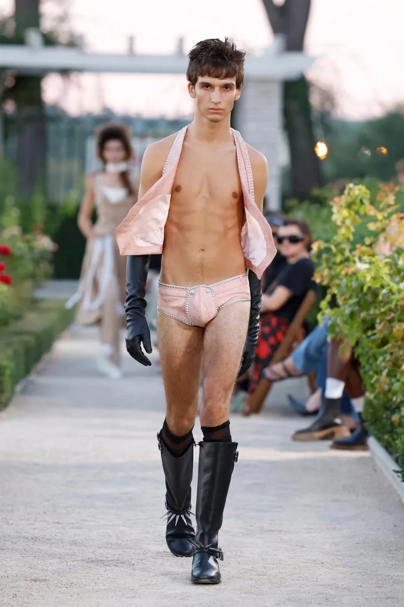 Palomo Spring 2027 Goes Big On Feathers And Barely There Utility Sets