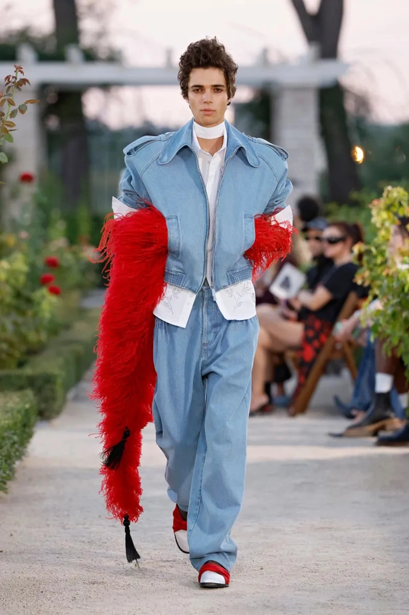 Palomo Spring 2027 Goes Big On Feathers And Barely There Utility Sets