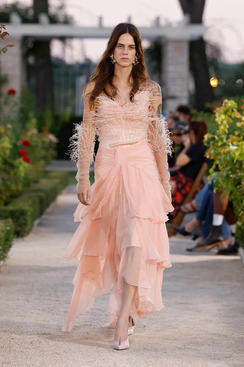 Palomo Spring 2027 Goes Big On Feathers And Barely There Utility Sets