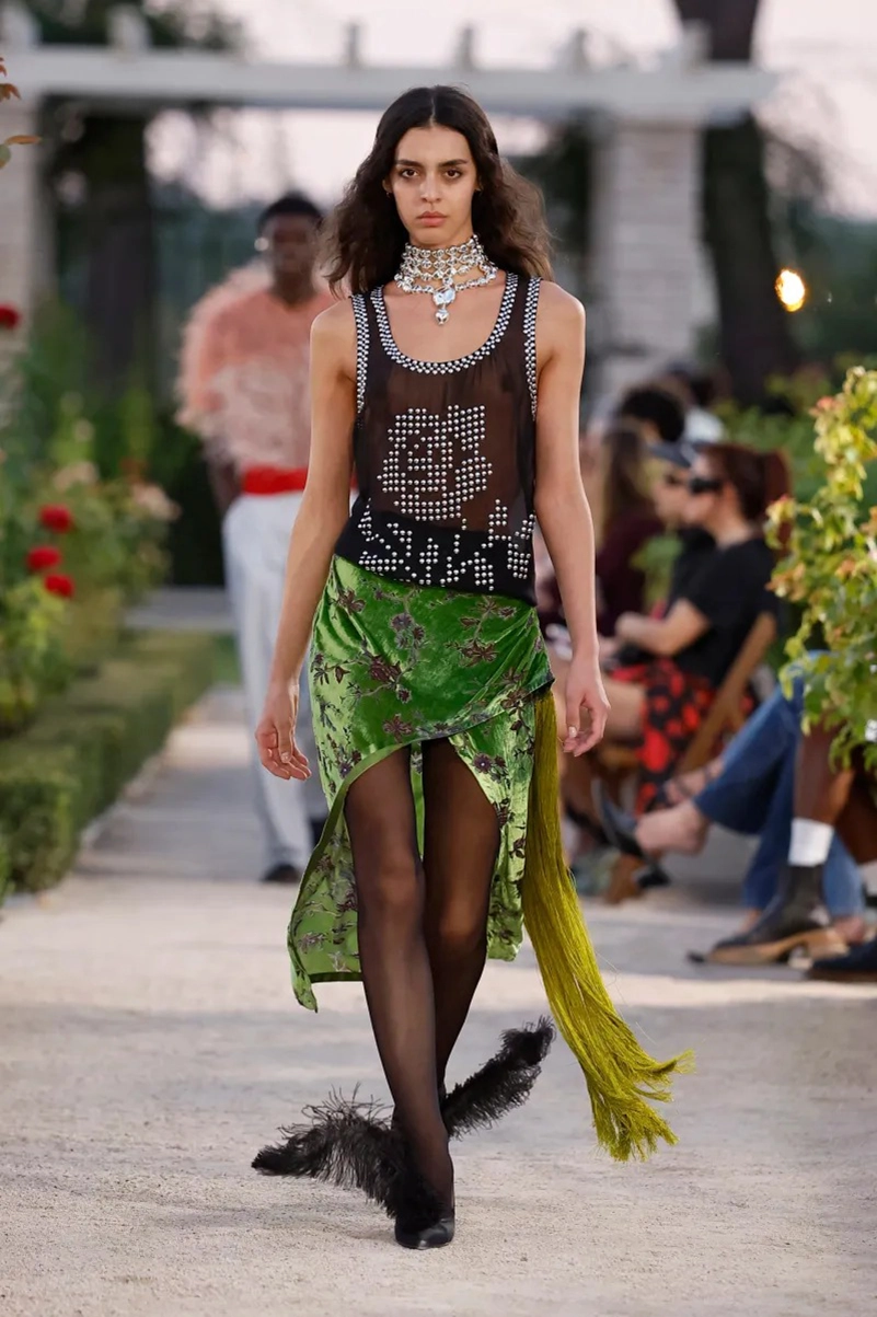 Palomo Spring 2027 Goes Big On Feathers And Barely There Utility Sets
