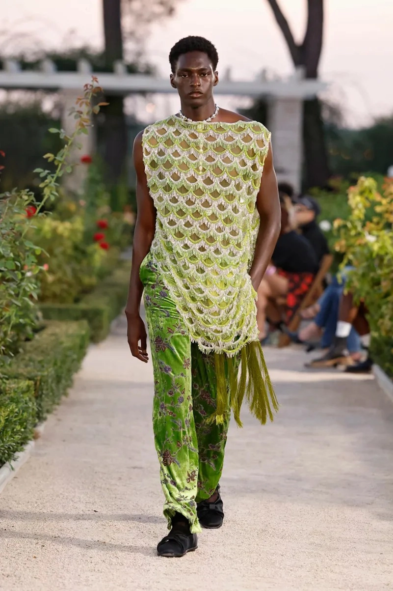Palomo Spring 2027 Goes Big On Feathers And Barely There Utility Sets
