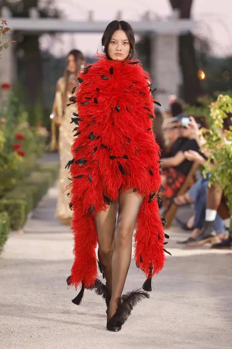 Palomo Spring 2027 Goes Big On Feathers And Barely There Utility Sets